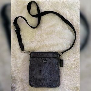 Snakeskin Coach Crossbody Bag